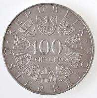 Ausztria 1977. 100Sch Ag "1200 éves a Kremsmünsteri apátság" T:2 
Austria 1977. 100 Schil...