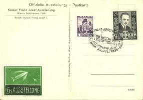 Franz Joseph / Kaiser Franz Josef Ausstellung, Wien-Schönbrunn 1935. So. Stpl