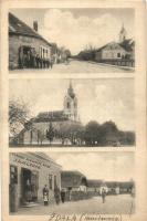 Zsdála, Zdala (Gola); Ivana Pichler, J. Njegovan üzlete, Római katolikus templom. Fotograf V. Safer / shops, Catholic church (r)