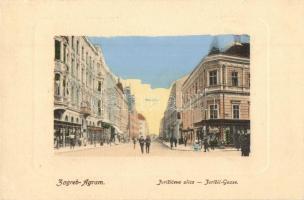 Zágráb, Agram, Zagreb; Jurisiceva ulica / Jurisic-Gasse / street view, shops. W. L. Bp. 3767.