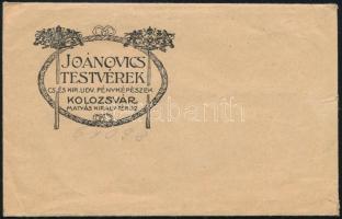 cca 1910 Kolozsvár, Joánovics testvérek boríték 13x9 cm