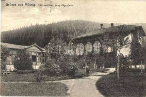 Jezník, Mösnig; Restauration zum Jägerhorn / restaurant