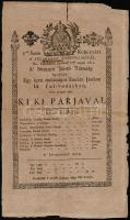 1811 Kolozsvár színházi plakát rézmetszetű címerrel 24x38 cm