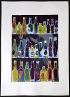 Olvashatatlan jelzéssel: Guiness, szerigráfia, papír, számozott (7/8), 50×35 cm