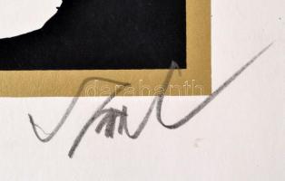 Szász Endre (1926-2003): Merengő lány, szitanyomat, papír, jelzett, számozott (56/100), 40×51,5 cm