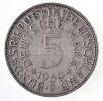 NSZK 1969G 5M Ag T:2  
GFR 1969G 5 Mark Ag C:XF
Krause KM#112.1