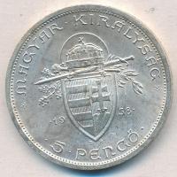 1938. 5P Ag "Szent István" T:2 kis patina
Adamo P8.1