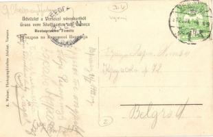 Versec, Werschetz, Vrsac; Gruss vom Stadtgarten aus Versecz, Restauration Tomits / Üdvözlet a versec...