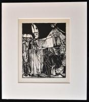 Kondor Béla (1931-1972): Illusztráció Patrice Lumumba: szenvedtél, fekete testvér c. verséhez. Famet...