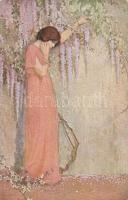 49 db RÉGI hölgy motívumlap / 49 pre-1945 lady motive postcards