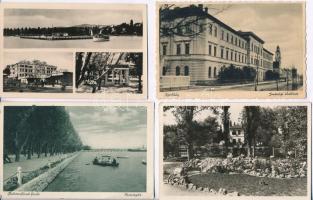 85 db főleg MODERN Balatoni képeslap sok hajóval és vitorlással, sok 1950-es évekből / 85 mostly modern Hungarian town-view postcards from lake Balaton, with ships and sailing boats, mostly from the 50's