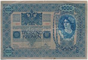 1902. 1000K piros "MAGYARORSZÁG" körbélyegzővel és hamis  "Pest-Pilis-Solt-Kiskun Vár...