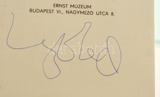 Czóbel Béla aláírt kiállítási meghívó