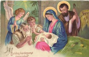 51 db RÉGI üdvözlő képeslap, sok karácsonyi, dombornyomott és litho / 51 pre-1945 greeting art postc...