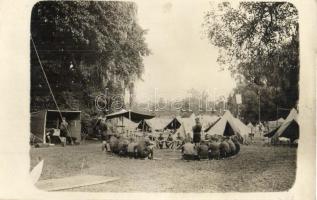 1933 Gödöllő IV. Jamboree, cserkészek és sátrak / Hungarian Scout Jamboree, boy scouts and tents. photo