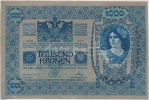 1902. 1000K piros "MAGYARORSZÁG" körbélyegzővel és hamis  "Bács-Bodrog Vármegye Veprő...