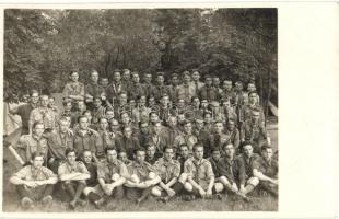 1927 Jósvafői cserkésztábor, cserkészek csoportképe / Hungarian scout camp, boy scouts group photo