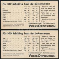 Ausztria 1953. 100Sch "Volksopposition" politikai propaganda (4x) T:III,III- 
Austria 195...