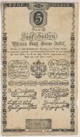 1806. 5G Bécsi városi bankócédula T: III- Habsburg Monarchy 1806. 5 Gulden Wiener-Stadt Banco-Zettel C:VG Adamo G39