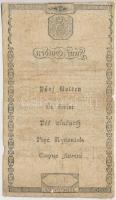 1806. 5G "Bécsi városi bankócédula" T: III- Habsburg Monarchy 1806. 5 Gulden "Wiener-...
