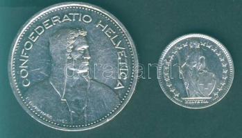 Svájc 1932. 1/2Fr Ag + 1953. 5Fr Ag T:2/3+