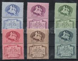 1949. Magyar Bélyeggyűjtők Országos Egyesülete 6 klf szelvényes levélzáró