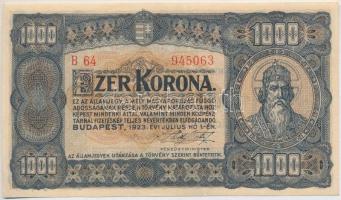 1923. 1000K nyomdahely jelölés nélkül T:II,II- Adamo K37