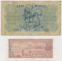 Dél-Afrika 1951. 1P névérték és kibocsátó nevének első sora afrikaans + 1967. 1R T:III,III-
South-A...