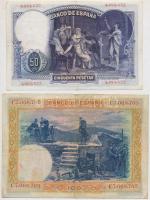 Spanyolország 1925. 100P + 1931. 50P T:III
Spain 1925. 100 Pesetas + 1931. 50 Pesetas C:F