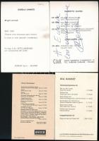 Külföldi énekesek aláírása az őket ábrázoló képen (Vico Torriani, Bill Ramsey, Isabella Ianetti, Rob...