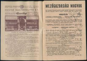 1948 Monori Mag Magyar Magtenyésztési Rt. tavaszi árjegyzéke