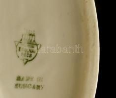 Zsolnay porcelán őzpár, kézzel festett, jelzett, hibátlan, m: 17,5 cm