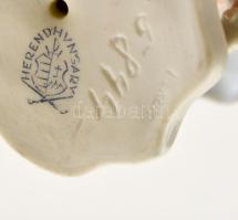 Herendi kislány, kézzel festett, jelzett, apró kopásokkal, m: 13,5 cm