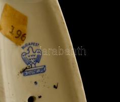 Aquincumi porcelán madárpár, kézzel festett, jelzett, hibátlan, m: 13 cm