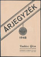 1948 Vadász Géza magkereskedése árjegyzék, Magüzlet árjegyzék, 19 p.