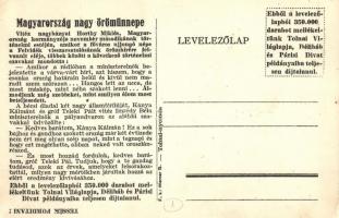 Felvidék visszacsatolásának emlékére. Áldott anyaföldünk visszajött... Vitéz Imrédy Béla, Gróf Telek...