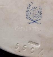 Herendi lány, kézzel festett, jelzett, apró kopásokkal, m: 24,5 cm