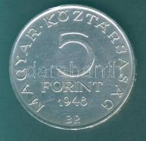 1948. 5Ft Ag "Petőfi" T:2 ph