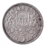 Lettország 1931. 5L Ag T:2,2-
Latvia 1931. 5 Lati Ag C:XF,VF
Krause KM#9