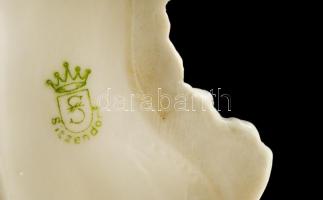 Sitzendorf porcelán agár, kézzel festett, jelzett, hibátlan, 20×8 cm