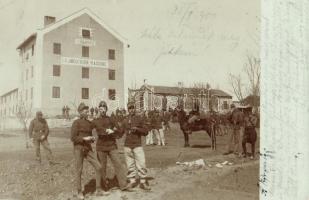 1901 Trebinje, Domanovic K.u.K. Infanterie Kaserne / Osztrák-magyar laktanya és katonák Trebinje-ben / Austro-Hungarian military barracks and soldiers in Trebinje (Bosnia-Herzegovina). photo