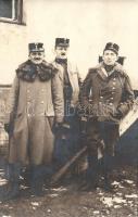 1915 Dr. Leopold Béla (a levél írója) és a besorozó tiszt / WWI Austro-Hungarian K.u.K. military officers recruiting. photo + K.u.K. Traingruppenkommando
