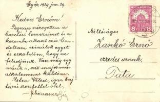 Schönauer Béla a harctéri képei közül küld egyet a képen látható Zankó Ernő ezredesnek / WWI Austro-...