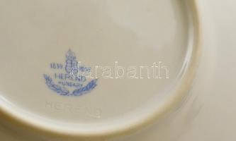 Herendi porcelán süteményes tálka, kézzel festett, jelzett, hibátlan, d: 14,5 cm