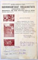 cca 1925 Budapest Hadirokkantakat foglalkoztató cukrászipari üzem díszes fejléces levél, képekkel