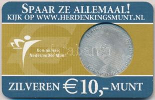 Hollandia 2005. 10E Ag "Beatrix királynő uralkodásának ezüstjubileuma" karton díszlapon T:...