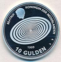 Hollandia 1999. 10G Ag Millenium dísztokban, tanúsítvánnyal T:PP Netherlands 1999. 10 Gulden Ag Millenium in display case, with certificate C:PP Krause KM#228