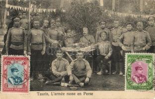 Tauris, L'armée russe en Perse / Orosz katonák Perzsiában / The Russian army in Persia. TCV card