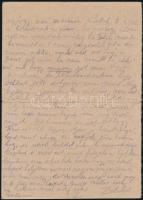1942 Lindenfeld Zoltán munkaszolgálatos kézzel írt levele a kijevi kórházból, édesanyjának címezve, ...