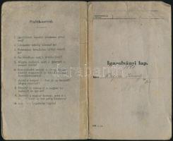 1940 Katonai igazolványi lap, gyalogsági tizedes részére, M. kir. József nádor 2. honvéd gyalogezred...